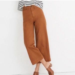 Madewell Emmett Wide Leg Crop Pant 23 Burnt Sienna
